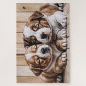 Schattige puppy's legpuzzel (Verticaal)