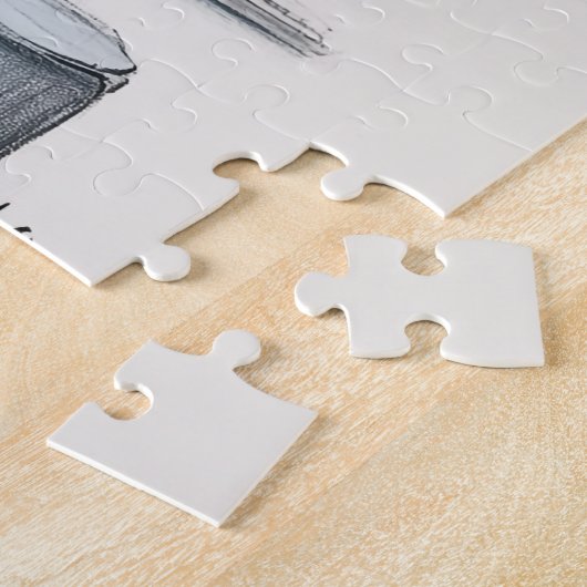 Schattige puppystandbeeld legpuzzel (Zijkant)