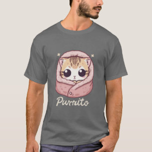 Schattige Purrito Kat – Aardige Kattige Pun T-shirt