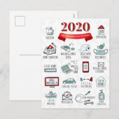 Schattige quarantaine-activiteiten 2020 Herdenking Feestdagenkaart (Voorkant / Achterkant)