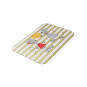 Schattige Quarky Whimsical Muizen-Strepen Badmat (Gekanteld)