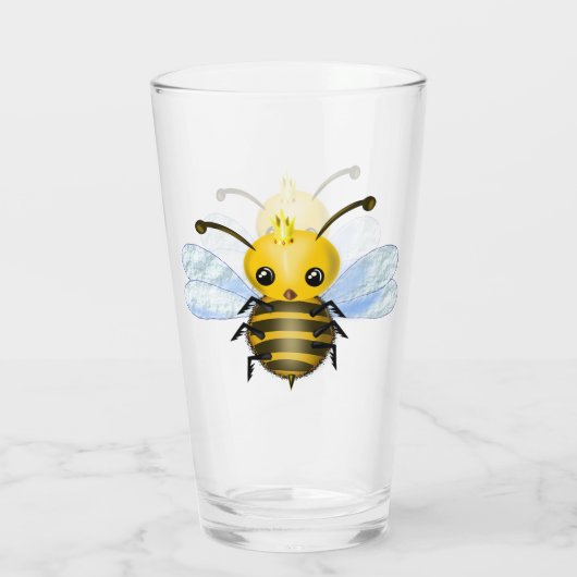 Schattige Queen Bee Glass Glas (Achterkant)