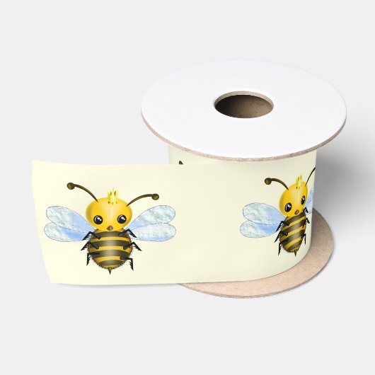 Schattige Queen Bee Ribbon Satijnen Lint (Spoel)