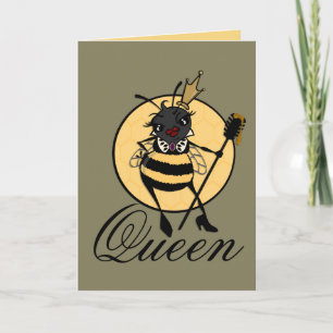 SCHATTIGE QUEEN BEE VERTICAAL WENSKAART KAART