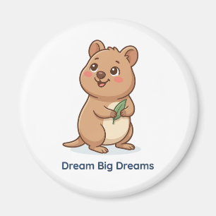 Schattige quokka inspirerende magneet