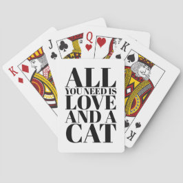 Schattige quote Alles wat je nodig hebt is Liefde  Pokerkaarten