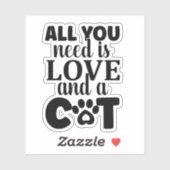 Schattige Quotes Kat Sticker (Vel)
