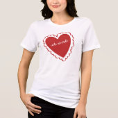 Schattige raar hart Tri-Blend shirt (Voorkant)
