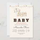 Schattige Rabbit Boho Baby shower Kaart (Voorkant)