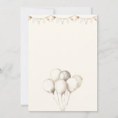 Schattige Rabbit Boho Baby shower Kaart (Achterkant)