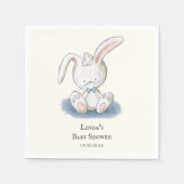 Schattige Rabbit Boy Baby shower Servet (Voorkant)