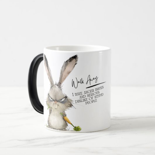 Schattige Rabbit Coffee Mok - Hoppy Sips Ahead (Voorkant links)