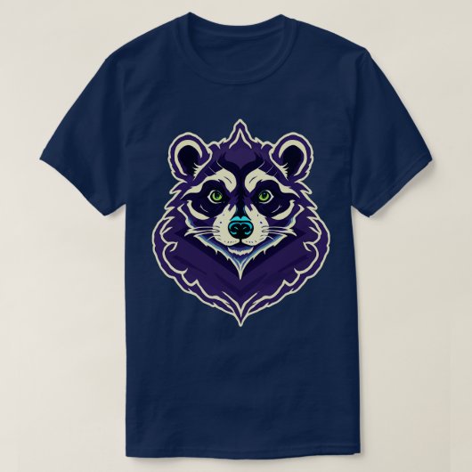 Schattige Raccoon Comic Cameo 4 T-shirt (Design voorkant)