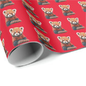 SCHATTIGE RACCOON Kerst inpakpapier (Rol Hoek)