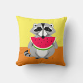 Schattige Raccoon Wildlife Kussen (Voorkant)