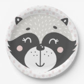 Schattige Racoon - Kinderen Verjaardag / Baby show Papieren Bordje (Voorkant)