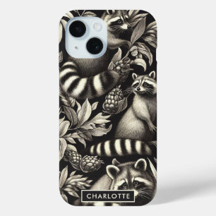 Schattige Racoon Naadloos iPhone 15 Case