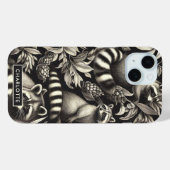 Schattige Racoon Naadloos Case-Mate iPhone Case (Achterkant (horizontaal))