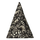 Schattige  Racoon Naadloos Feesthoedjes (Rechts)