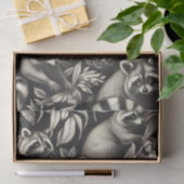 Schattige Racoon Naadloos Tissuepapier (Geschenk)