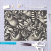 Schattige Racoon Naadloos Tissuepapier (Craft)