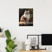 Schattige Ragamuffin Cat Art Print Poster (Thuiskantoor)