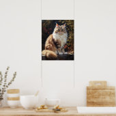 Schattige Ragamuffin Cat Art Print Poster (Keuken)