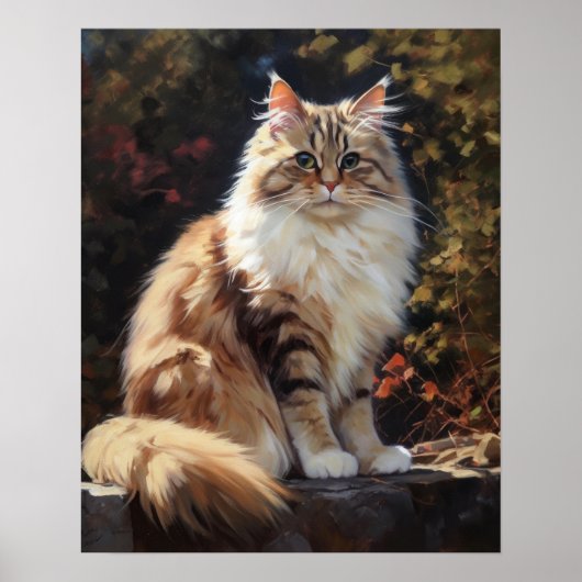 Schattige Ragamuffin Cat Art Print Poster (Voorkant)