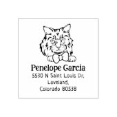 Schattige Ragamuffin Cat Retouradres Rubberstempel (Afrduk)