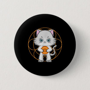 Schattige Ragdoll Kat Anime Feliene Leukemie Bewus Ronde Button 5,7 Cm