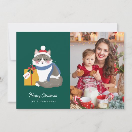 Schattige Ragdoll Kat Foto Feestdagenkaart (Voorkant)