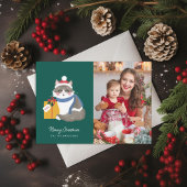 Schattige Ragdoll Kat Foto Feestdagenkaart