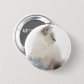 schattige ragdoll-knop ronde button 5,7 cm (Voorkant /achterkant)