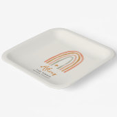 Schattige Rainbow Boho Baby shower Papieren Bordje (Gebogen)