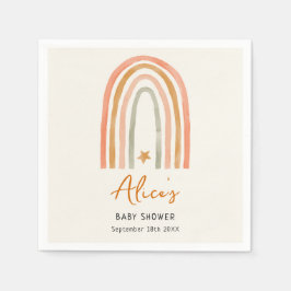 Schattige Rainbow Boho Baby shower Servet