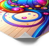 Schattige Rainbow Butterfly brengt blijheid Poster (Hoek)