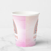 Schattige Rainbow Girl's verjaardagsfeestje Papier Papieren Bekers (Rechts)