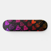 Schattige Rainbow Heart Scribble Tekening Persoonlijk Skateboard (Horizontaal)
