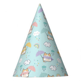 Schattige Rainy Day Pattern Party Pet Feesthoedjes