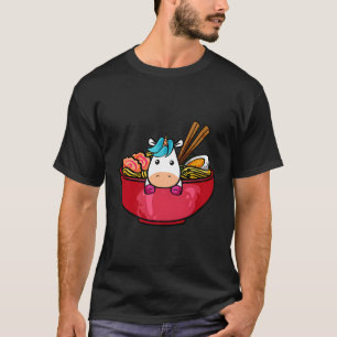 Schattige Ramen Eenhoorn Kawaii Anime Japans Pho N T-shirt
