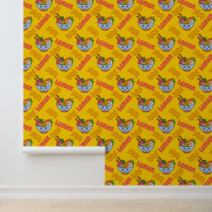 Schattige Ramen noedelpatroon Behang