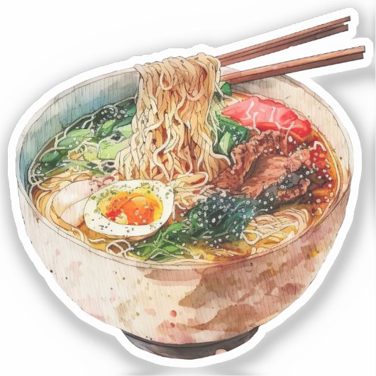 Schattige Ramen & Soep Mini Stickers (Voorkant)