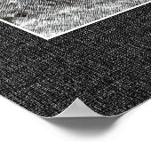 Schattige rand Collie Heeler Mix Dog Schetskunst Poster (Hoek)