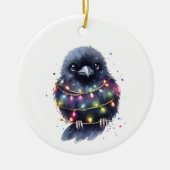Schattige Raven Christmas Keramisch Ornament (Voorkant)