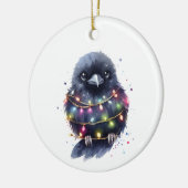Schattige Raven Christmas Keramisch Ornament (Links)
