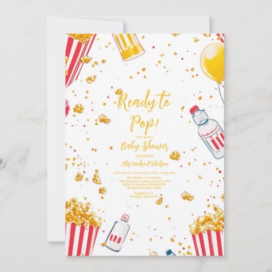 Schattige Ready to Pop Baby shower Kaart (Voorkant)