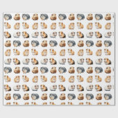 Schattige realistisch Waterverf cavia Cadeaupapier (Vlak)