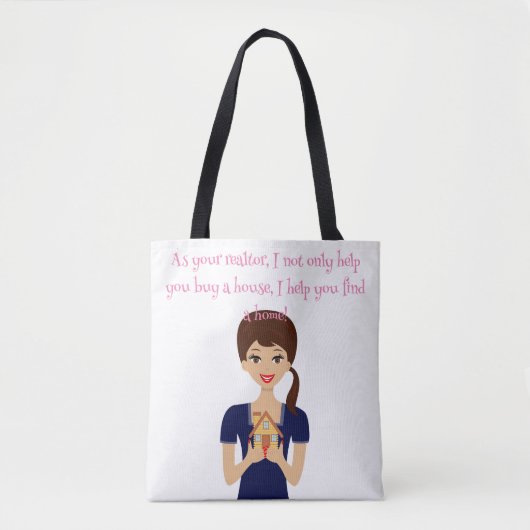 Schattige Realtor-Tas Tote Bag (Voorkant)