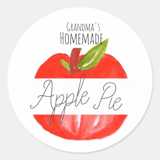 Schattige recept sticker appel verpakking sticker (Voorkant)