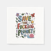 Schattige Red de Planeet Milieu Ecowarrior  Servet (Voorkant)